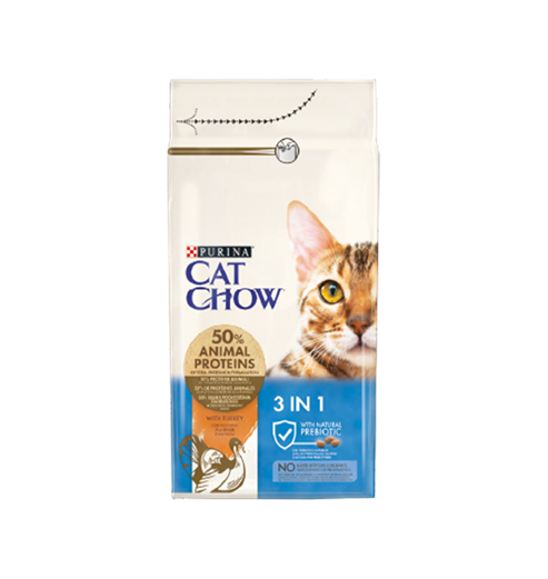 Cat Chow Felin 3IN1 Hindi Etli Kedi Maması 15 kg